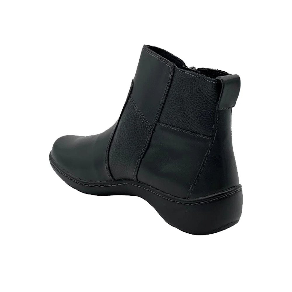 Clarks Collection Leather Ankle Boots Cora Grace Black - Medium - Picture 3 of 3
